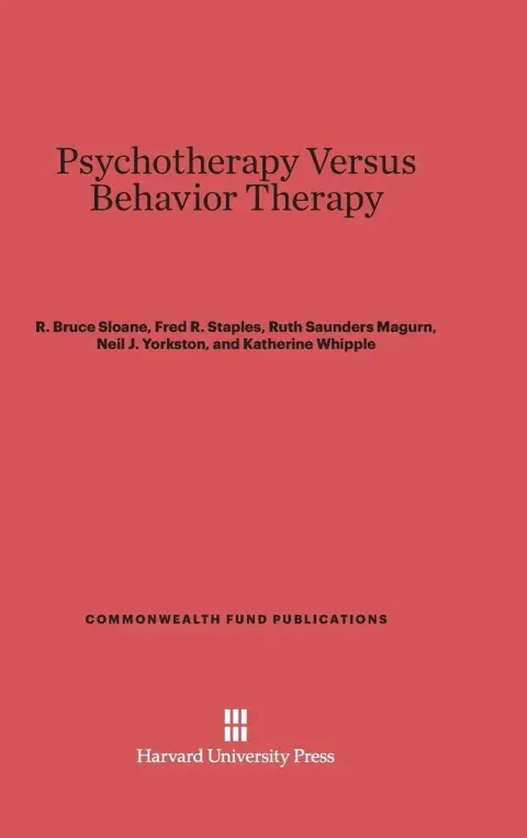 Cover of Psychotherapy Versus Behavior Therapy