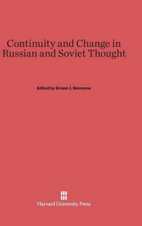 Cover of Continuity and Change in Russian and Soviet Thought