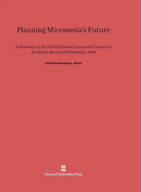 Cover of Planning Micronesia's Future