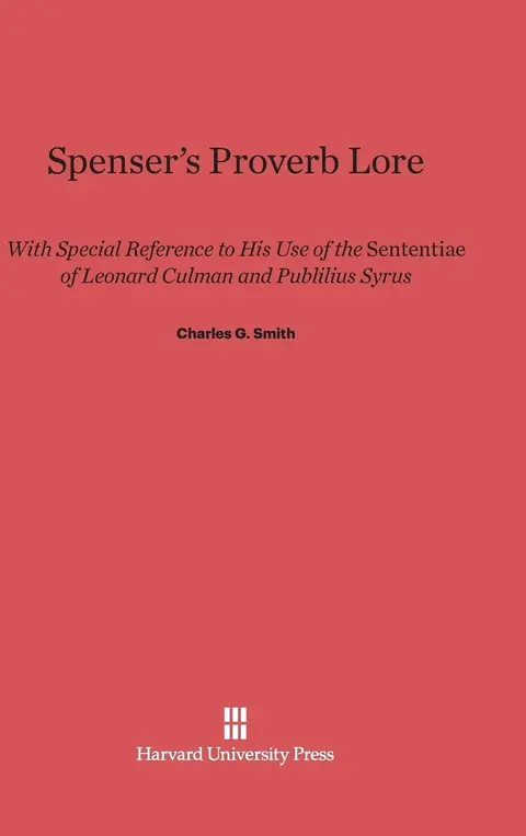 Cover of Spenser's Proverb Lore