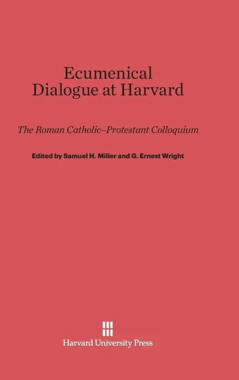Cover of Ecumenical Dialogue at Harvard