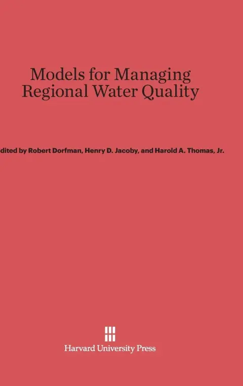 Cover of Models for Managing Regional Water Quality