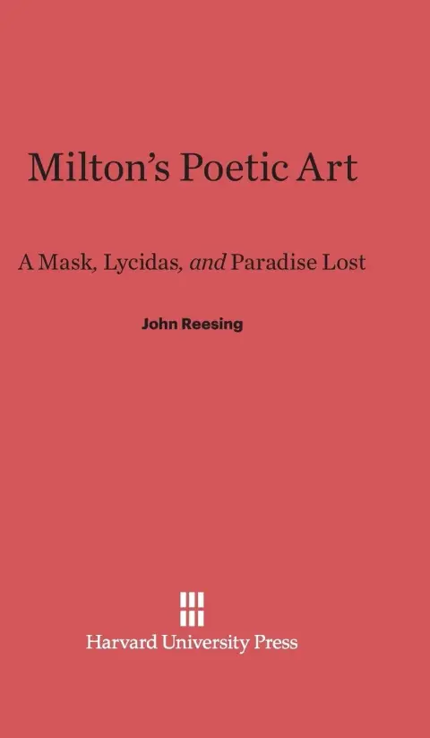 Cover of Milton's Poetic Art