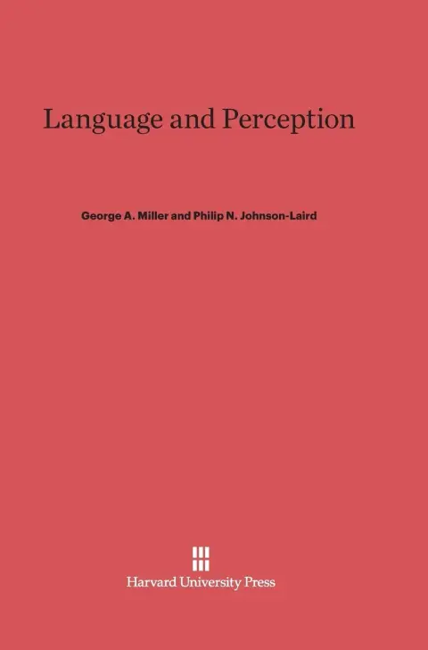 Cover of Language and Perception