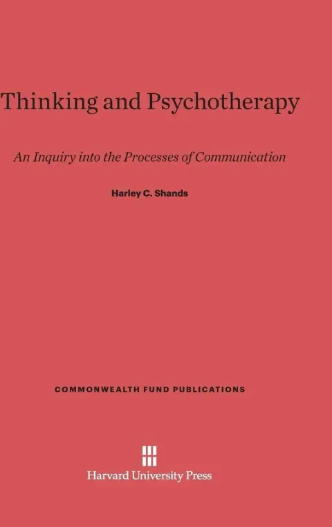 Cover of Thinking and Psychotherapy
