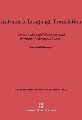 Cover of Automatic Language Translation