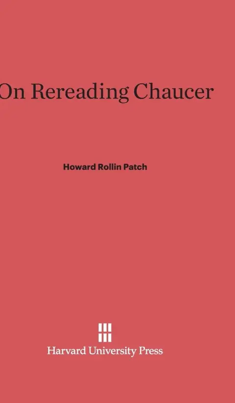 Cover of On Rereading Chaucer