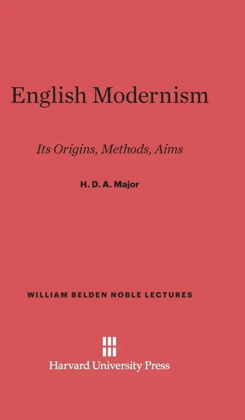 Cover of English Modernism