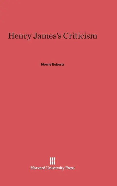 Cover of Henry James's Criticism