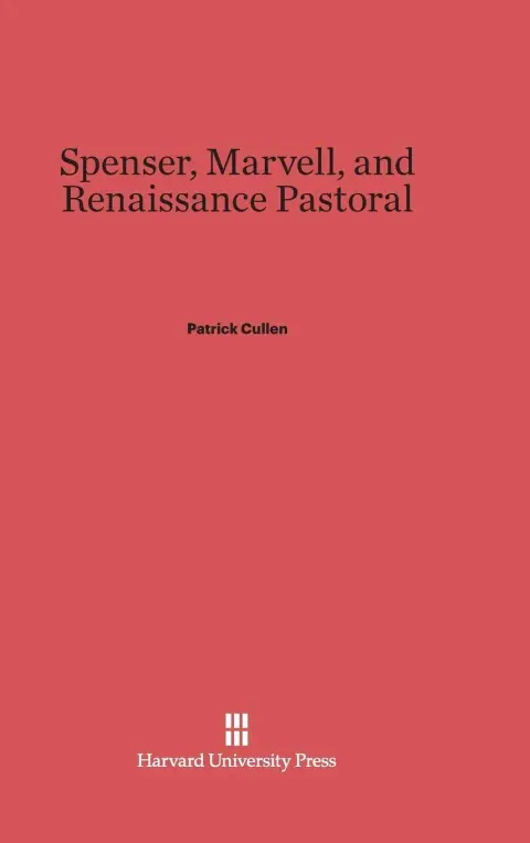 Cover of Spenser, Marvell, and Renaissance Pastoral