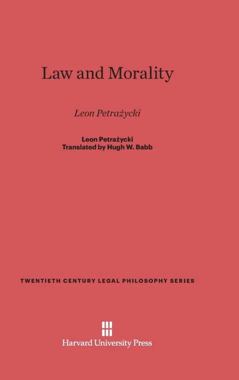 Cover of Law and Morality
