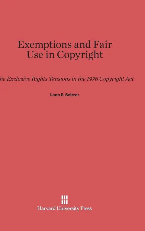 Cover of Exemptions and Fair Use in Copyright