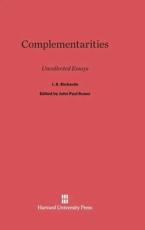 Cover of Complementarities