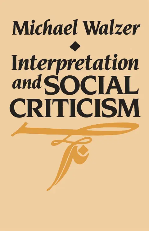 Cover of Interpretation and Social Criticism