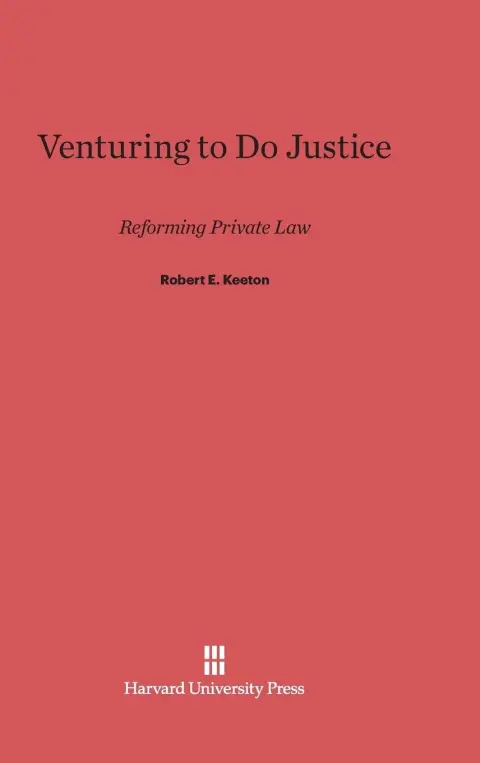 Cover of Venturing to Do Justice