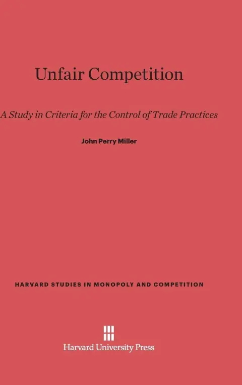 Cover of Unfair Competition