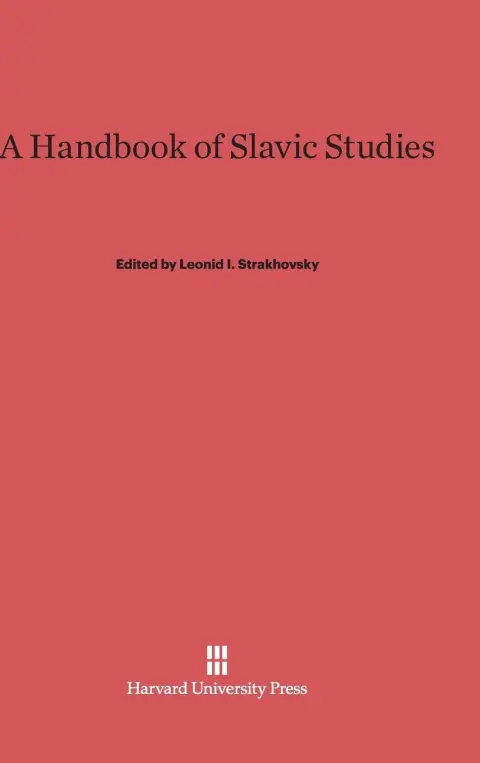 Cover of A Handbook of Slavic Studies