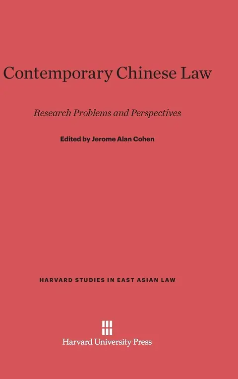 Cover of Contemporary Chinese Law