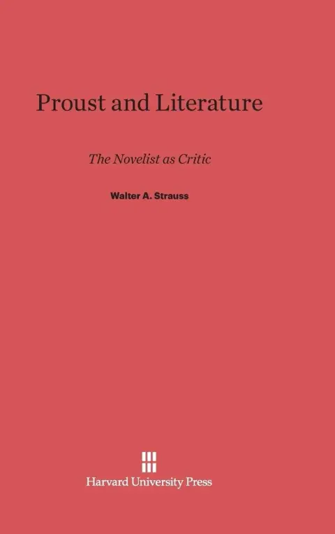 Cover of Proust and Literature