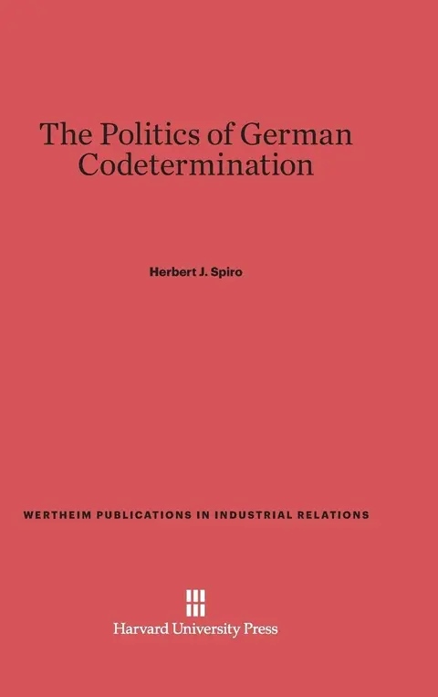 Cover of The Politics of German Codetermination