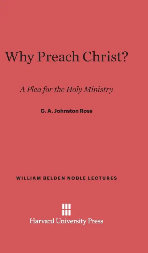 Cover of Why Preach Christ?