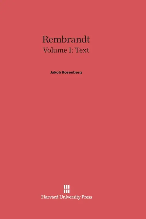 Cover of Rembrandt, Volume I, Text