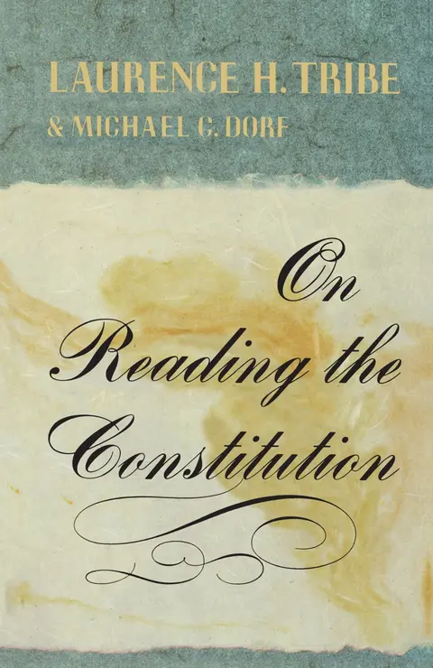 Cover of On Reading the Constitution
