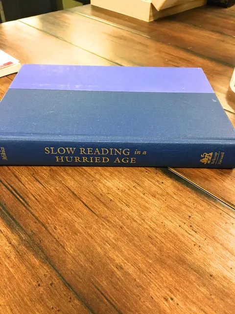 Cover of Slow Reading in a Hurried Age