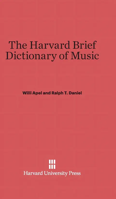 Cover of Harvard Brief Dictionary of Music