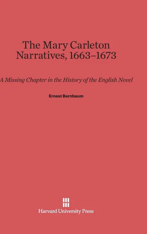 Cover of The Mary Carleton Narratives, 1663-1673