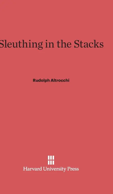 Cover of Sleuthing in the Stacks