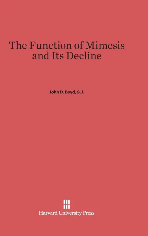 Cover of The Function of Mimesis and Its Decline