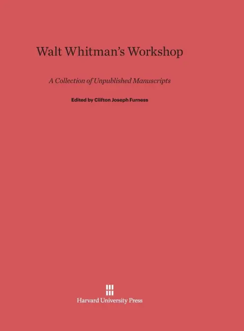 Cover of Walt Whitman's Workshop