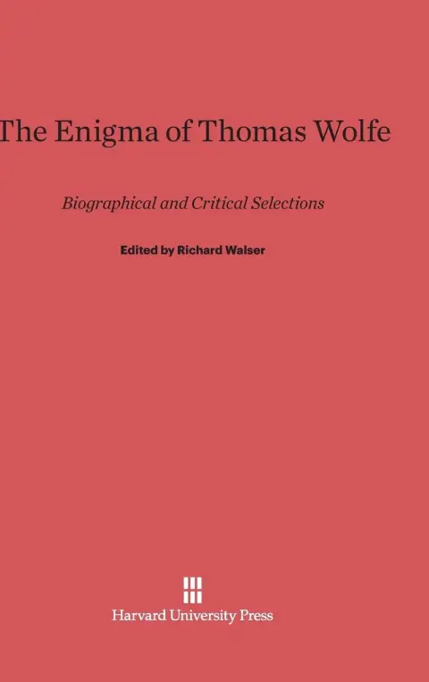 Cover of The Enigma of Thomas Wolfe