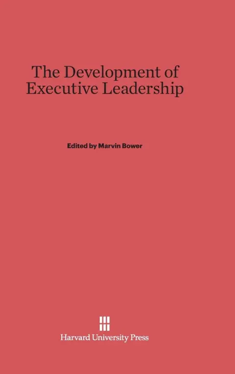 Cover of The Development of Executive Leadership