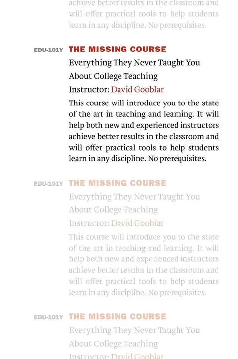 Cover of The Missing Course