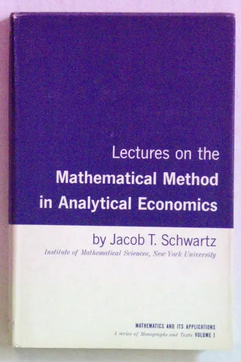 Cover of Lectures on the Mathematical Method in Analytical Economics