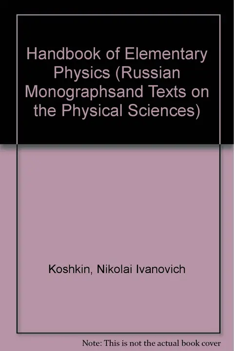 Cover of Handbook of Elementary Physics