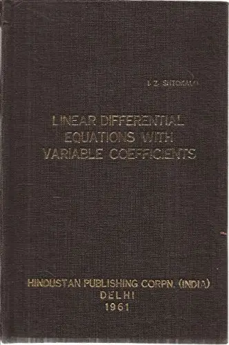 Cover of Linear Differential Equations with Variable Coefficients
