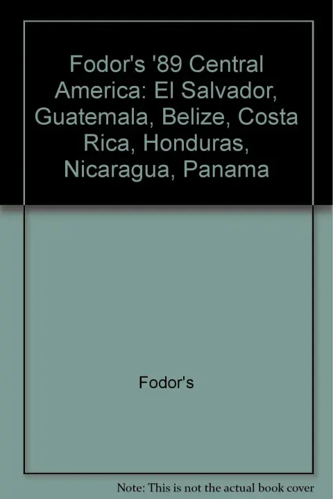 Cover of Fodors-central Amer'89