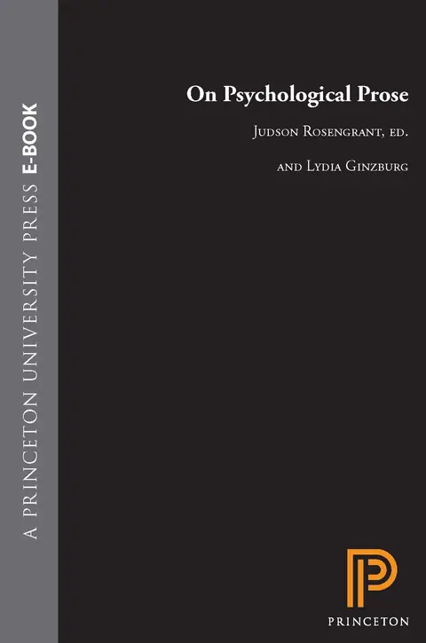 Cover of On Psychological Prose