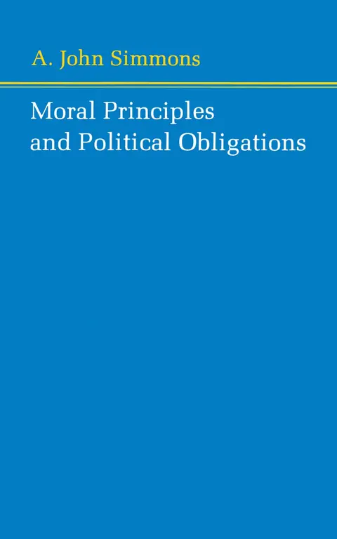 Cover of Moral Principles and Political Obligations
