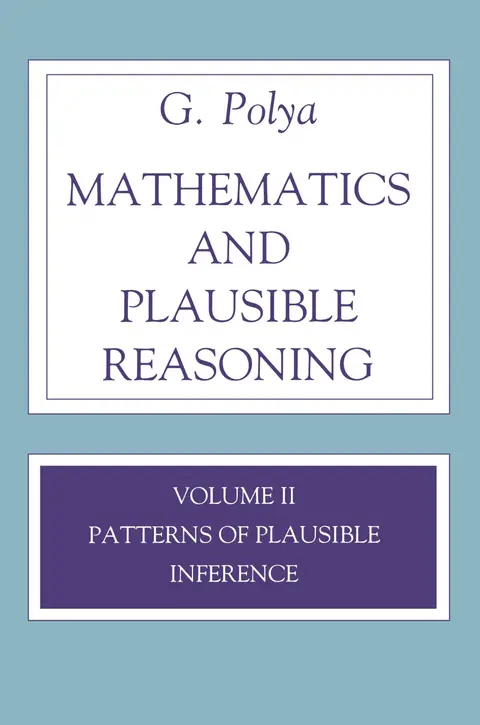 Cover of Mathematics and Plausible Reasoning, Volume 2