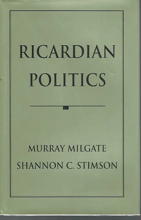 Cover of Ricardian Politics