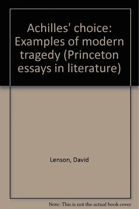 Cover of Achilles` Choice – Examples of Modern Tragedy