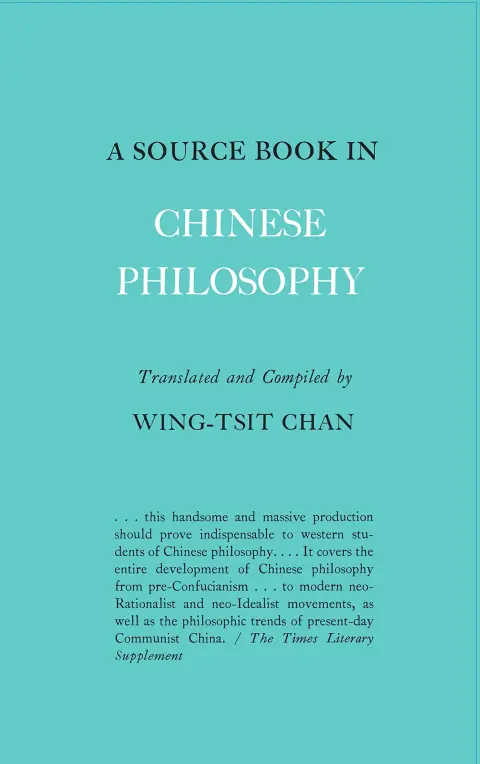 Cover of A Source Book in Chinese Philosophy
