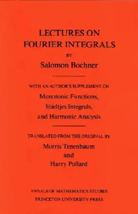 Cover of Lectures on Fourier Integrals