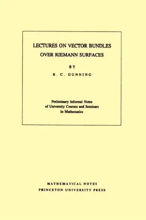 Cover of Lectures on Vector Bundles Over Riemann Surfaces. (Mn-6), Volume 6