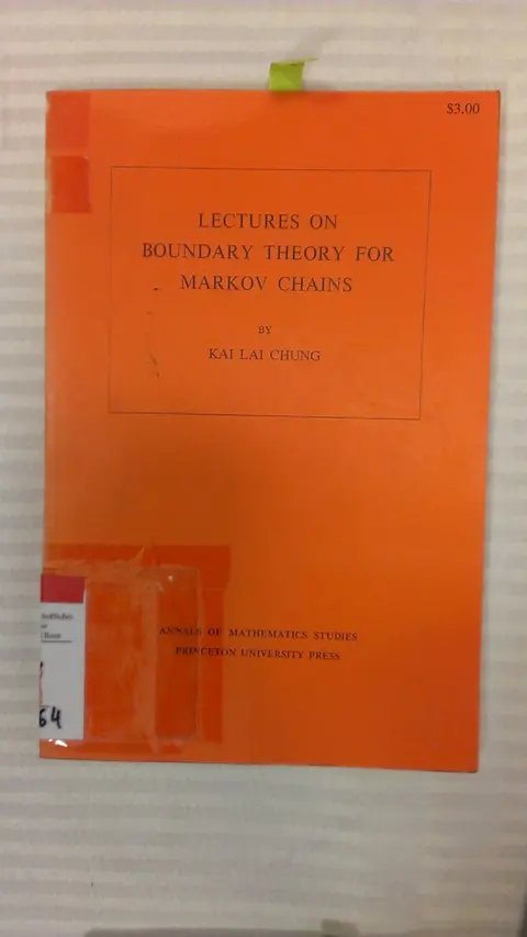 Cover of Lectures on Boundary Theory for Markov Chains