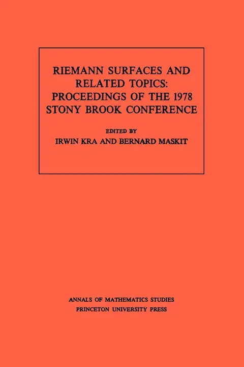 Cover of Riemann Surfaces Related Topics (AM-97), Volume 97